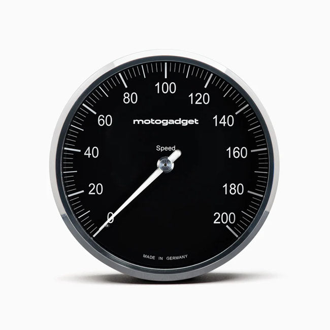 Motogadget, Chronoclassic 2 'Speedo Face' speedometer. Polished Bezel For Harley Davidson