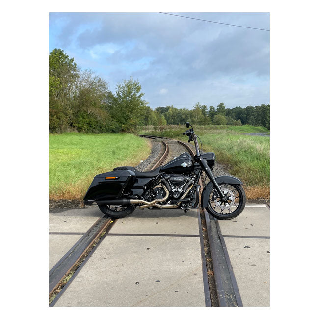 Kodlin, Sistema De Tubos De Dirección 2-1 Acero Inoxidable Para Harley Davidson