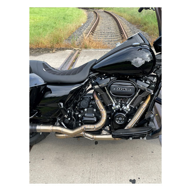 Kodlin, Sistema De Tubos De Dirección 2-1 Acero Inoxidable Para Harley Davidson