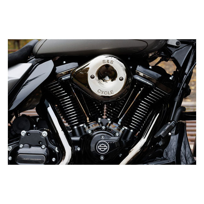 S&amp;S Stealth-Luftfilter-Kit mit Lava Chrome Teardrop für Harley Davidson
