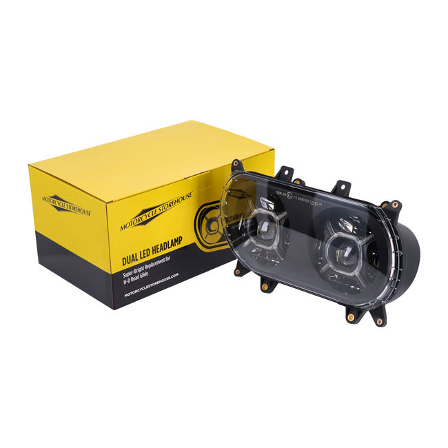 Conjunto De Faro Delantero Led Doble RG Brillante Para Harley Davidson