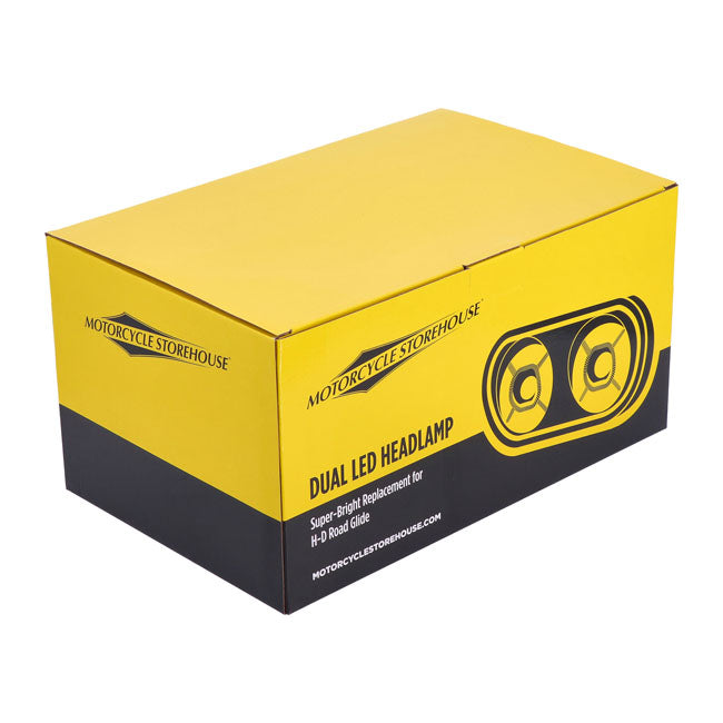 Conjunto De Faro Delantero Led Doble RG Brillante Para Harley Davidson