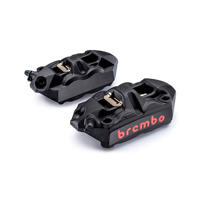 Brembo M4 Monobloc Radial Brake Caliper Set. Black for Harley-Davidson