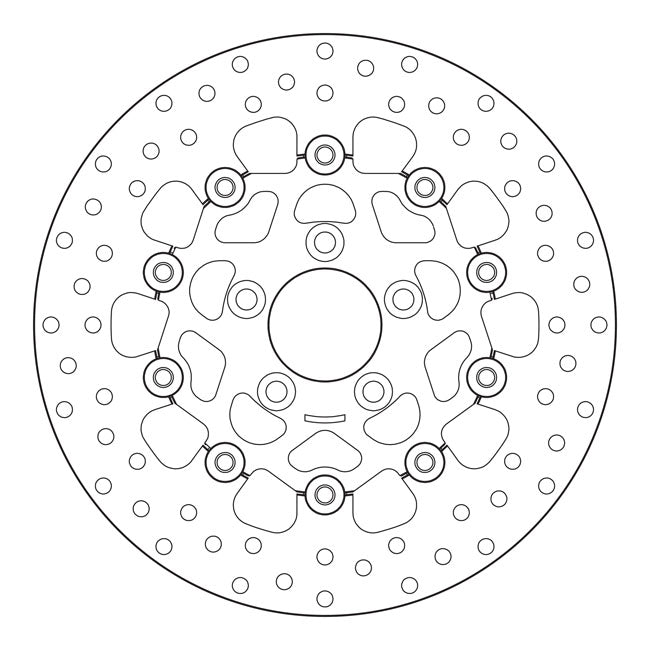 Schwimmende Bremsscheibe aus Edelstahl von Brembo, hinten für Harley-Davidson