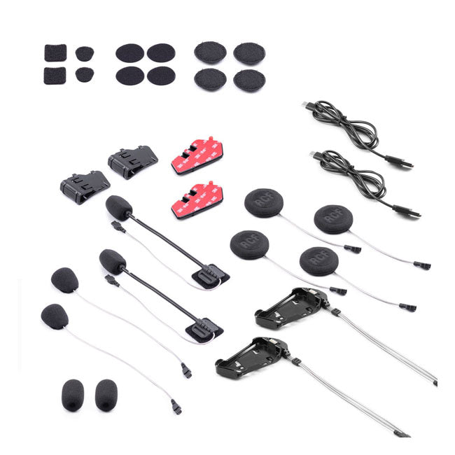 Intercomunicador Bluetoot Midland R1 Mesh - Paquete Doble Para Cascos Moto