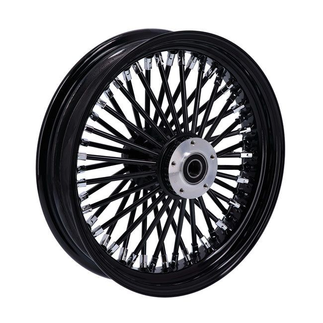 MCS 48 Fat Spoke Radial Front Wheel 3.50 x 16 SF Black for Harley Davidson