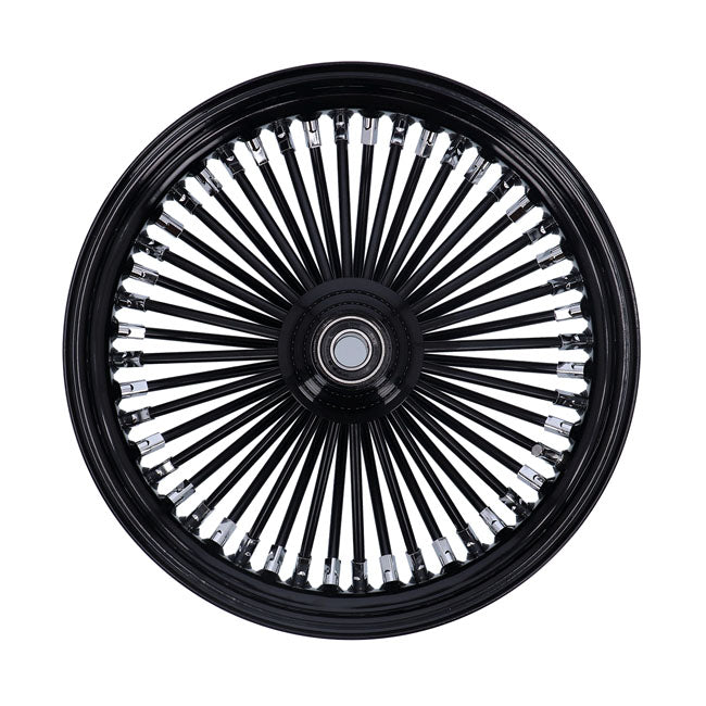 MCS 48 Fat Spoke Radial Front Wheel 3.50 x 16 SF Black for Harley Davidson