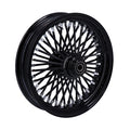 MCS 48 Fat Spoke Radial Front Wheel 3.50 x 16 SF Black for Harley Davidson