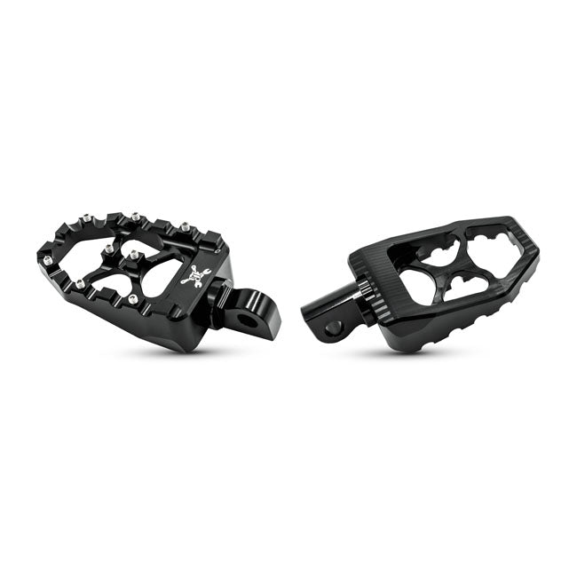 Burly MX Evolution Fußrasten. Schwarz für Harley-Davidson