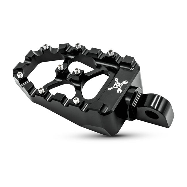 Burly MX Evolution Fußrasten. Schwarz für Harley-Davidson
