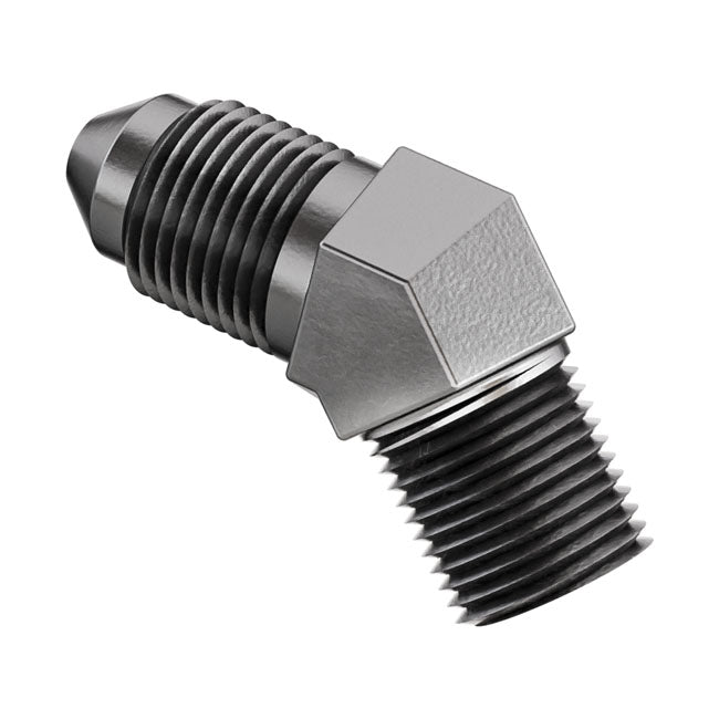 Goodridge 1/8" NPT to AN3 45 Degree Male Adapter for Harley Davidson