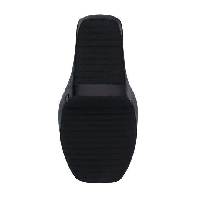 Le Pera, Pleated Two-Up Seat with Gripp Tail, Black for Harley-Davidson