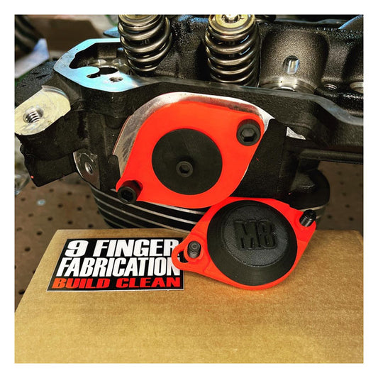 9Finger Fabrication, Juego De Cubiertas Para Puertos De Admisión M8 Para Harley Davidson