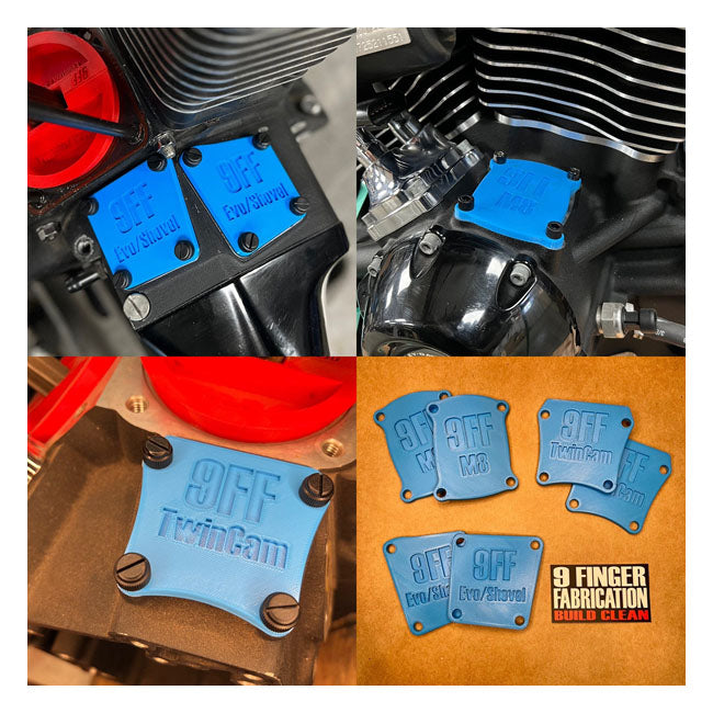 9Finger Fabrication, Juego De Tapas Para Cárter De Elevador De Twin Cam Para Harley Davidson