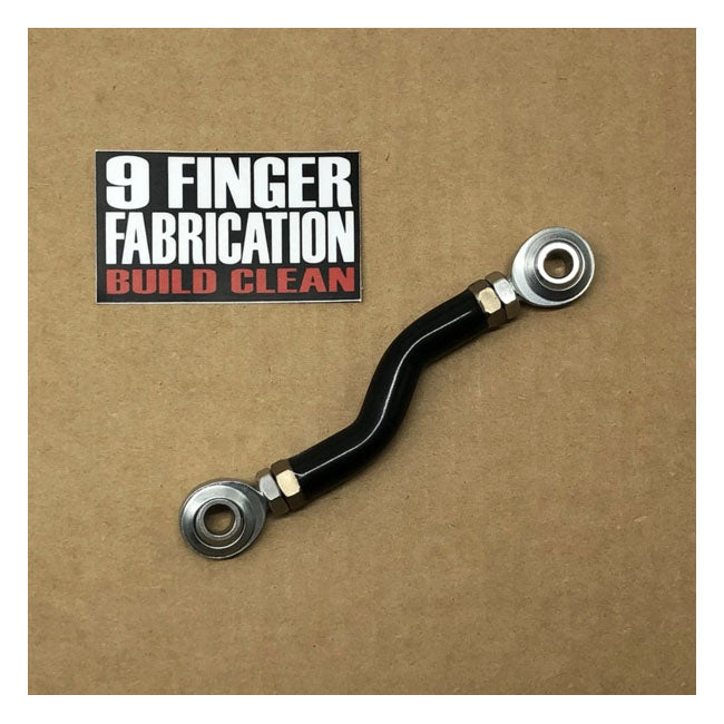 9Finger Fabrication, M8 Mid Control Brake Rod. Black for Harley Davidson