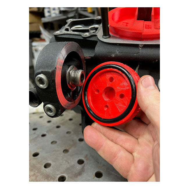 9Finger Fabrication, Oil Filter Cover for Harley Davidson