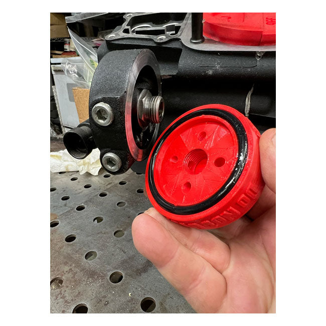 9Finger Fabrication, Oil Filter Cover for Harley Davidson
