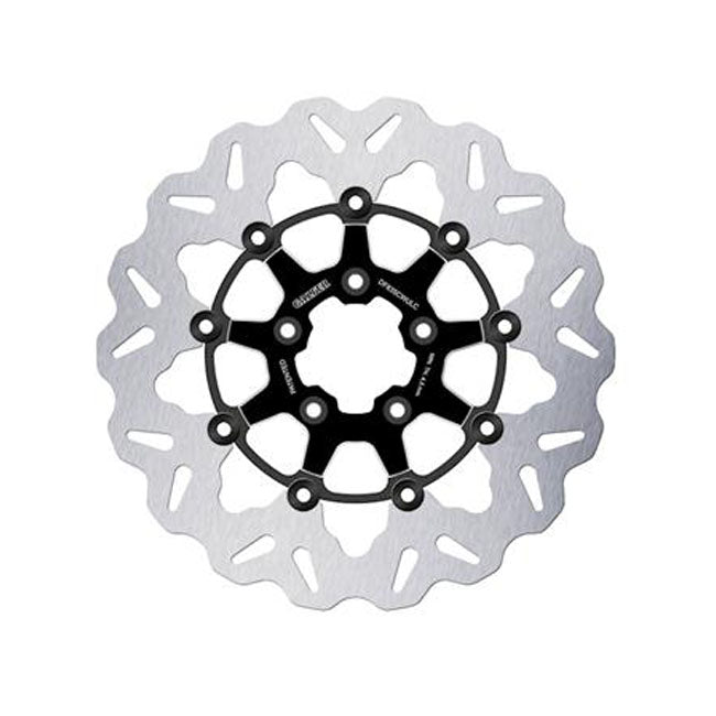 Galfer Wavy Floating Brake Disc, Black/Contrast, 300 x 5 mm for Harley-Davidson