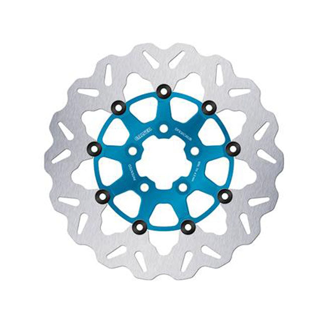 Galfer Brake Disc. Wavy. Floating. Blue. 300x5mm for Harley-Davidson 08-24 all Touring models.