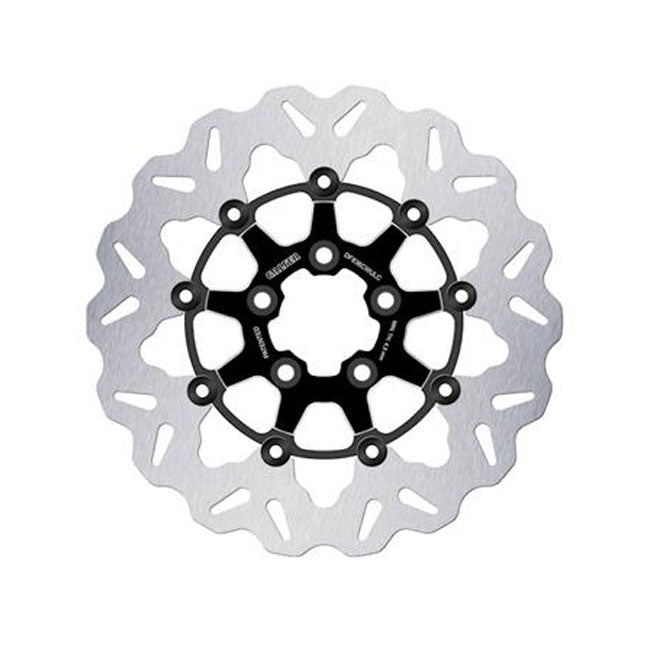 Galfer Brake Disc. Wavy. Floating. Black/Contrast. 300x5mm for Harley-Davidson 08-24 Touring