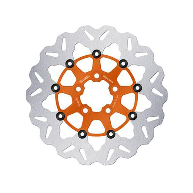 Galfer brake disc. Curly. Floating. Orange. 300x5mm for Harley Davidson 08-24 Touring