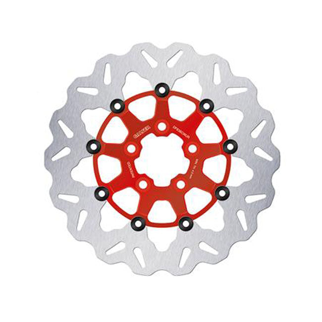 Galfer Brake Disc. Wavy. Floating. Red. 300 x 5 mm for Harley-Davidson 08-24 Touring