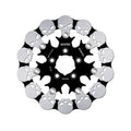 Galfer Wave Skull Design Floating Brake Disc, 300 x 5 mm, for Harley-Davidson 08-24 Touring