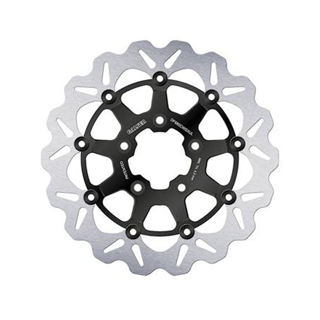 Galfer Brake Disc. Wavy. Floating. Black/Gloss. 330 x 5 mm for Harley-Davidson