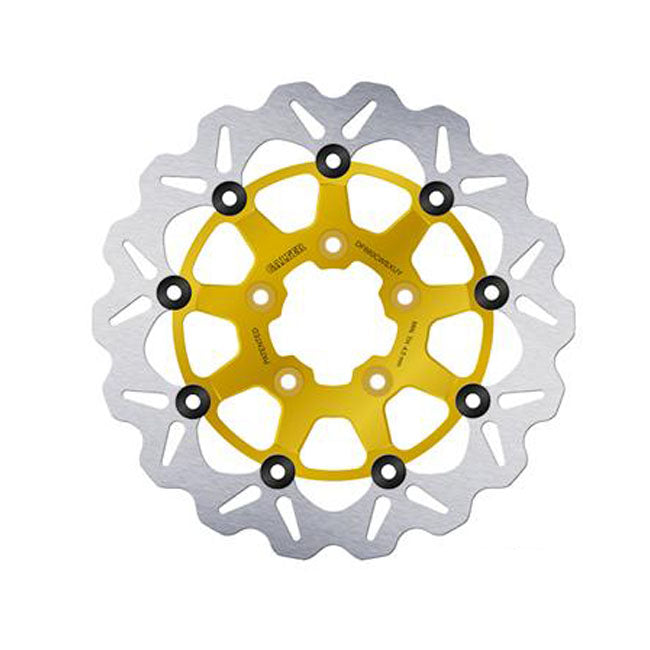 Galfer Brake Disc. Wavy. Floating. Gold. 330 x 5 mm for Harley-Davidson
