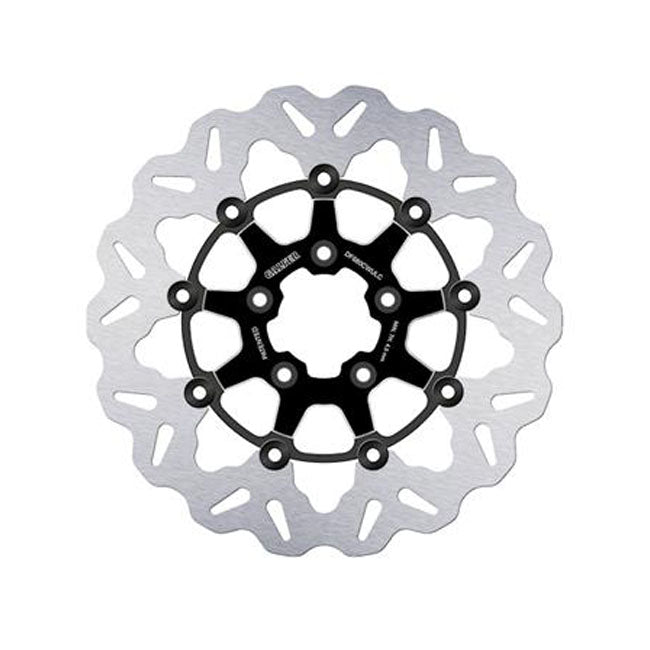 Galfer Brake Disc. Wavy. Floating. Black/Contrast. 292x5mm for Harley-Davidson