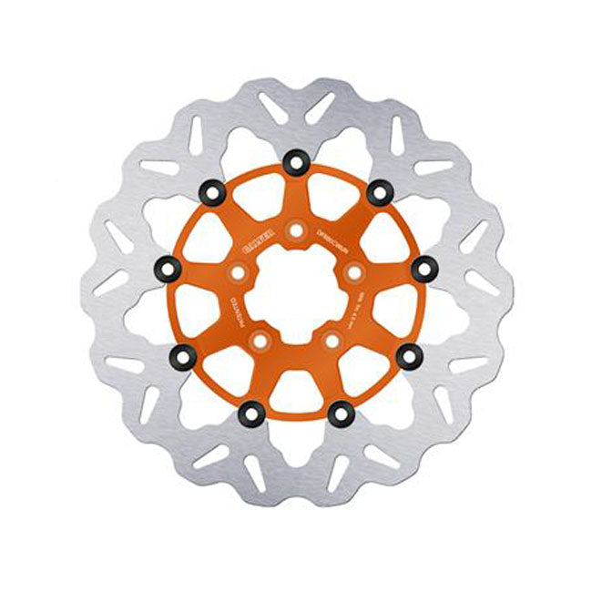 Galfer Brake Disc. Wavy. Floating. Orange. 292 x 5 mm for Harley-Davidson