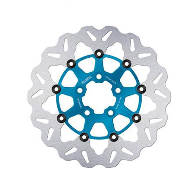 Galfer Brake Disc. Wavy. Floating. Blue. 292x5mm for Harley-Davidson