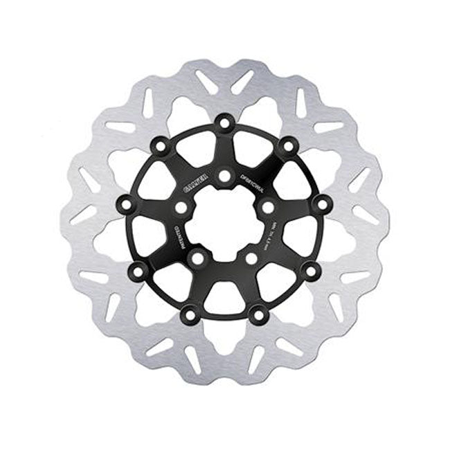 Galfer Floating Wave Brake Disc. Black/Gloss. 292 x 5 mm for Harley-Davidson.