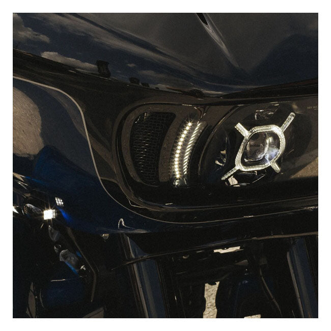 Custom Dynamics LED-Entlüftungseinsätze für Road Glide V2. Schwarz für Harley-Davidson