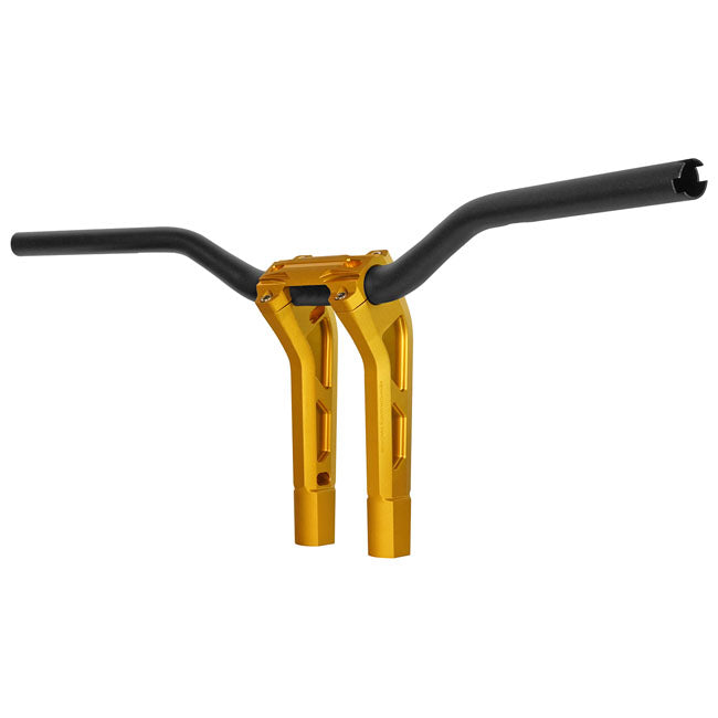 PM 1-1/4" und 9" Phatbar Riser Kit. Gold Ops für Harley Davidson
