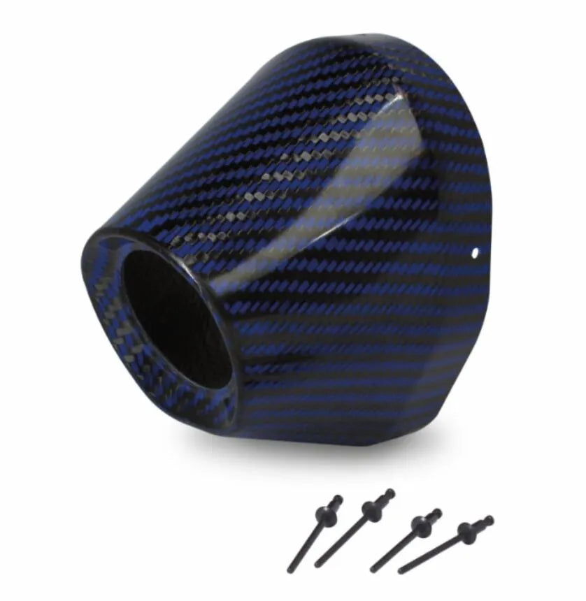 Tapa final de fibra de carbono 4.5 Agujero 1 3/4 Azul