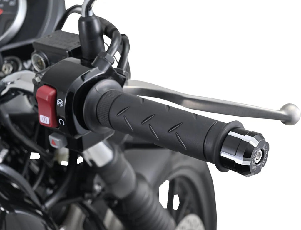 Tapón de manillar "W" negro para moto