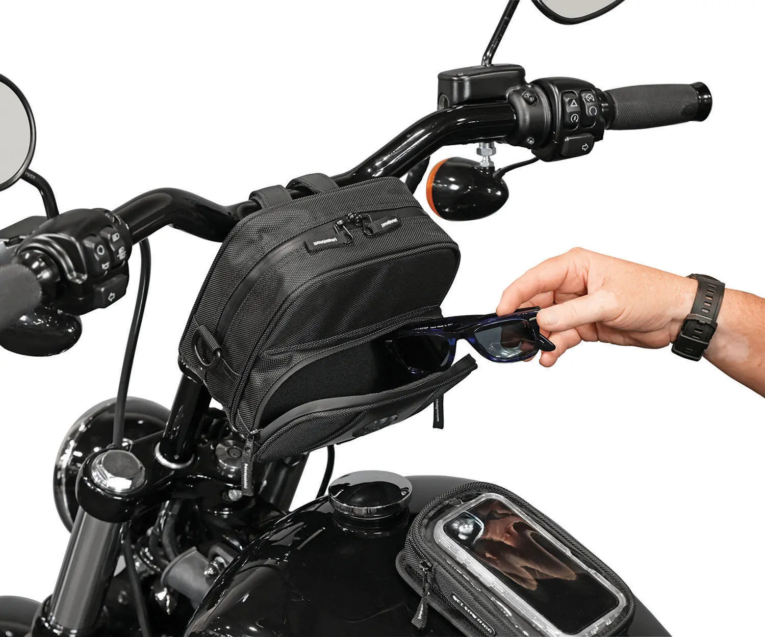 Route 1 Highway Handlebar Bag for Harley Davidson