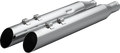 HP-Plus® Slip-On Slash-Up Chrom-Schalldämpfer für Harley Davidson M8