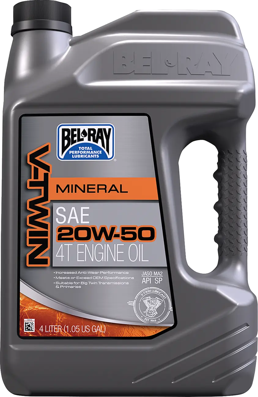 Engine Oil For Harley-Davidson Bel-Ray V-Twin 20W-50 Mineral 4L