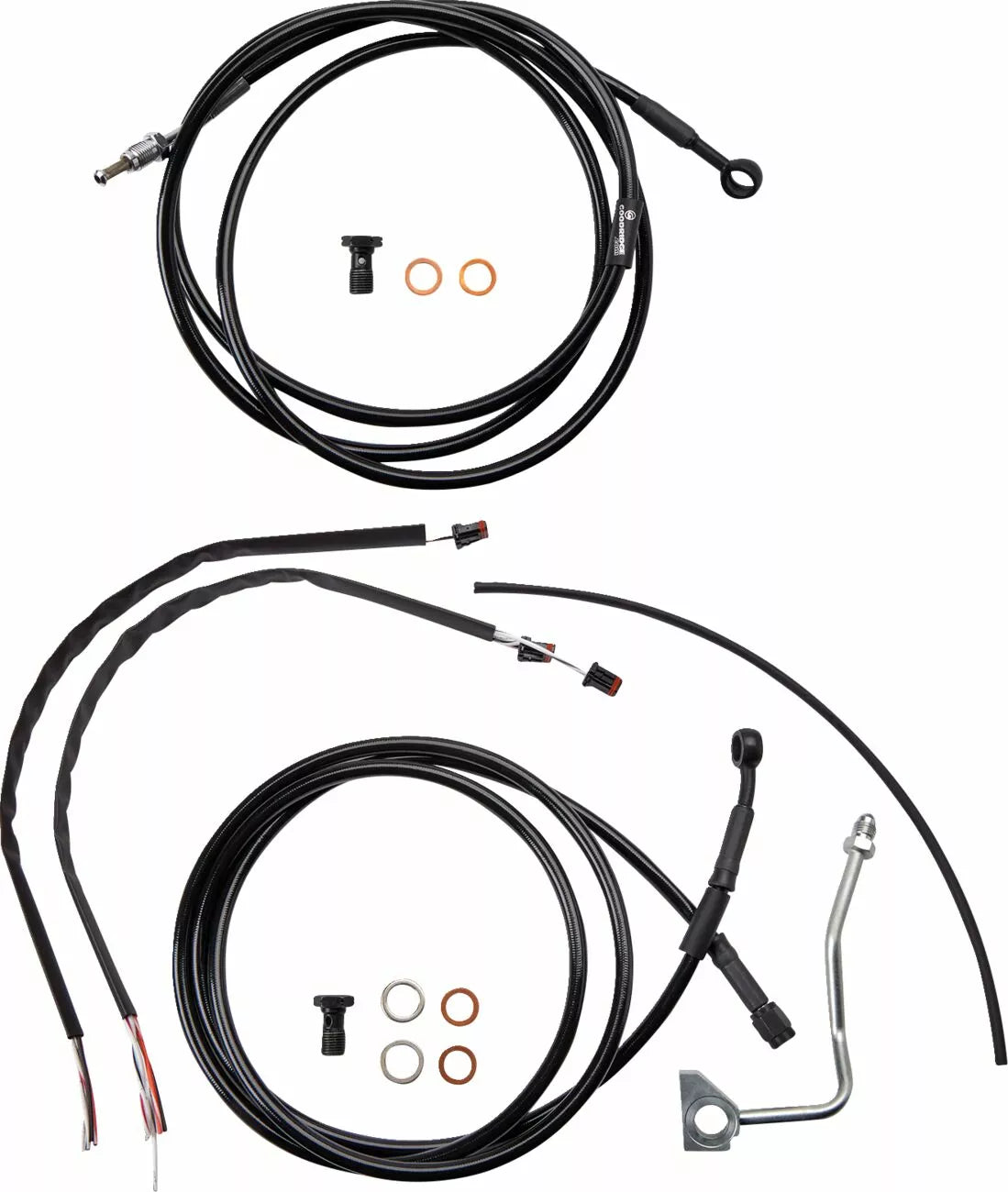Kit Cables Extendidos Manillar 13" Para Harley-Davidson Touring