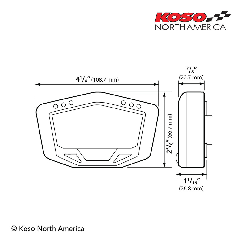 Cuentakilómetros Tacómetro Universal LCD Koso DB-02R