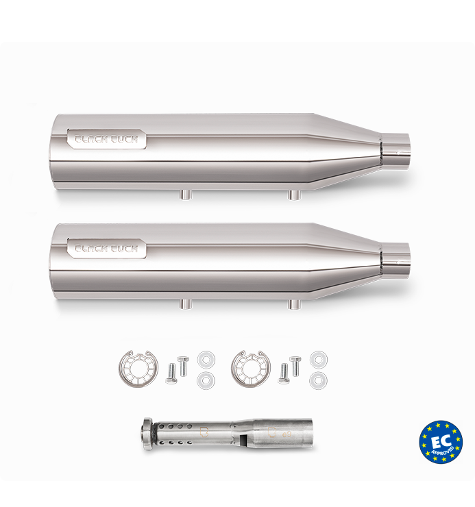 Colas escape homologado Black Duck cromado para Harley-Davidson Sportster