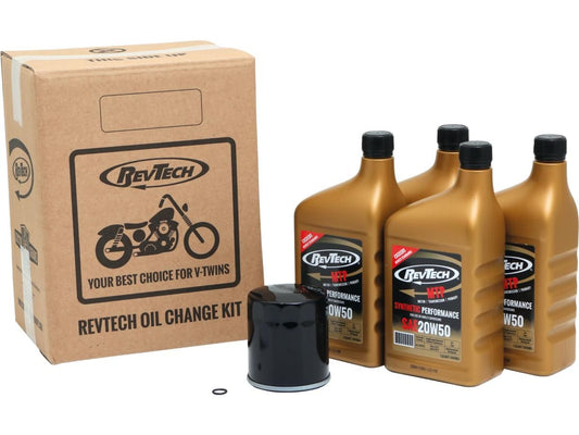 Kit Cambio Aceite Sintético RevTech 20W50 MTP Para Harley-Davidson