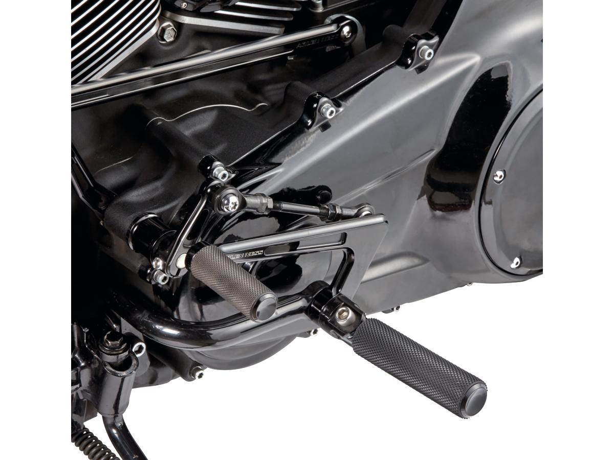 Bagger Zwischensteuerungskit Schwarz für Harley Davidson 09-24 Touring