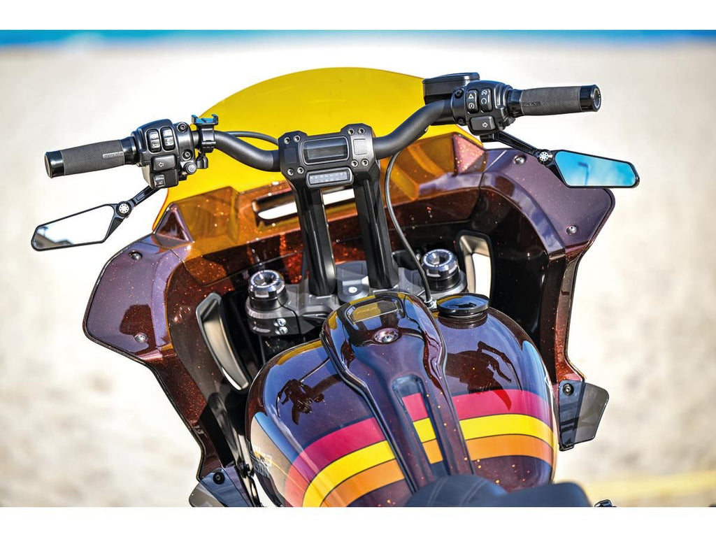 Schwarz eloxiertes Club Style Rear Riser Kit für Harley Davidson 22-24 FXLRST, 22 FXRST