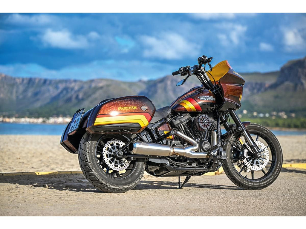 Schwarz eloxiertes Club Style Rear Riser Kit für Harley Davidson 22-24 FXLRST, 22 FXRST