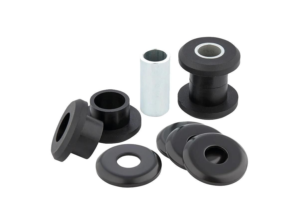 Schwarz beschichtetes Lenkerdämpfer-Kit mit schwarzen Unterlegscheiben für Harley Davidson