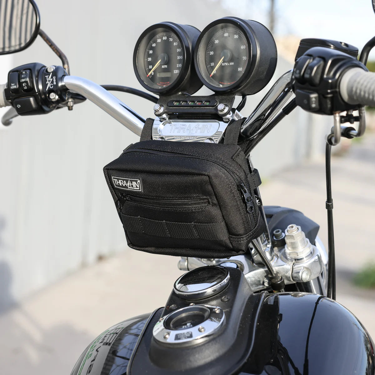 Bolsa de manillar clubstyle Trashin THB-0005 para Harley Davidson