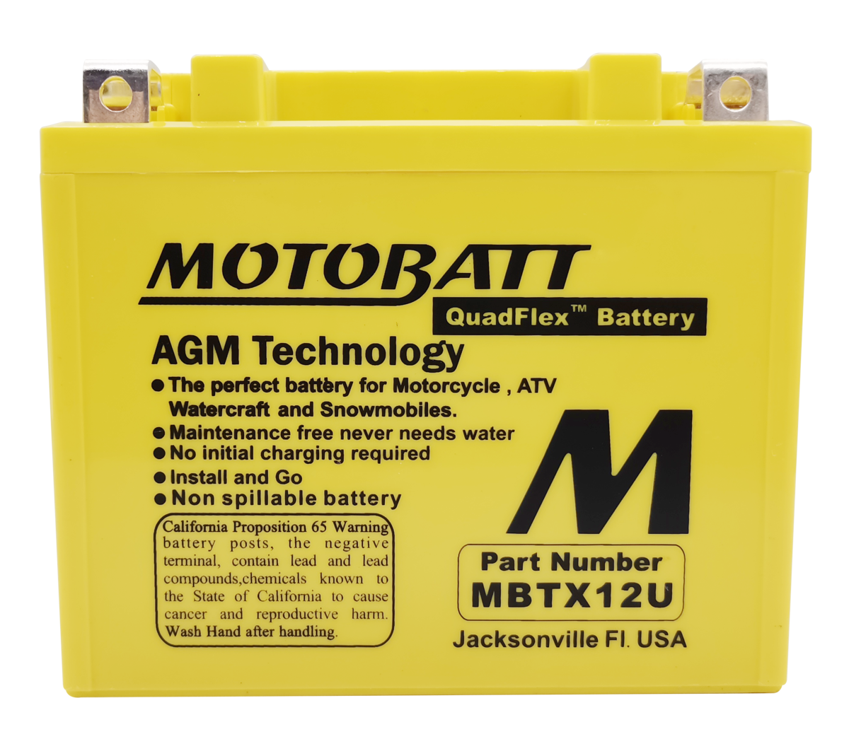 Motobatt AGM Battery For Harley-Davidson Sportster XL 2004-2022